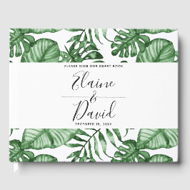 Livro De Visitas Casamento de Natureza Tropical Botânica
