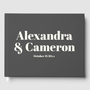 Livro De Visitas Casamento de Nome Personalizado de Estética Modern