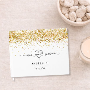 Livro De Visitas Casamento de ouro branco mrs. Heart convidado book