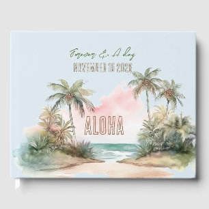 Livro De Visitas Casamento de Palmeiras de Praia Tropical Aloha