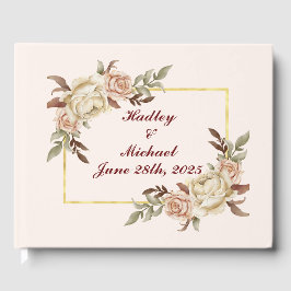 Livro De Visitas Casamento de Peões de Aquarela