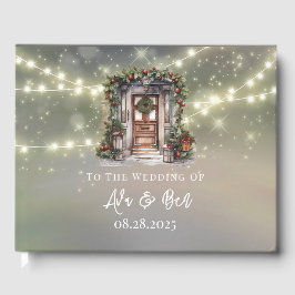 Livro De Visitas Casamento de Portas Vermelhos Verdes Decoradas