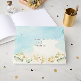 Livro De Visitas Casamento de Praia de Destino para o Oceano Costei
