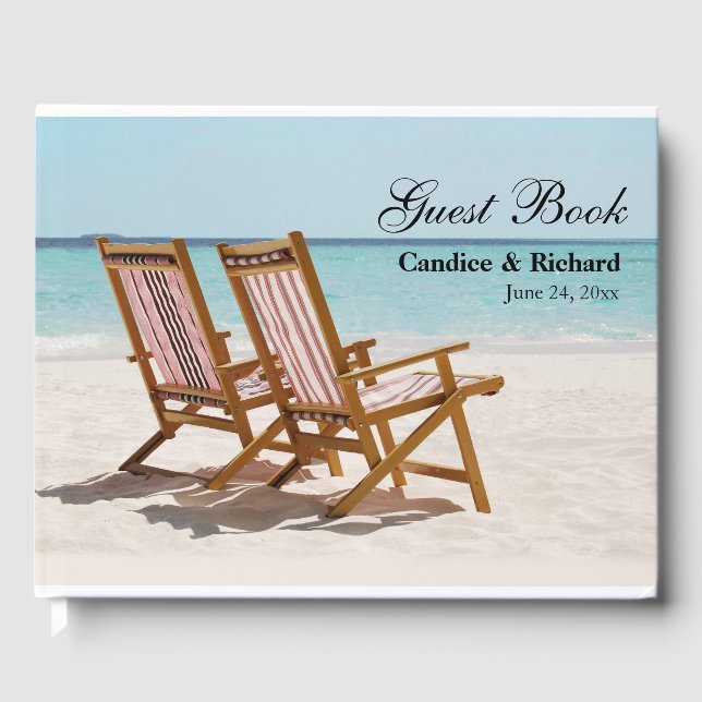 Livro De Visitas Casamento de praia ou Casa de praia (Frente)