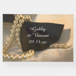 Livro De Visitas Casamento de Pretos Arcos e Pérolas Brancas