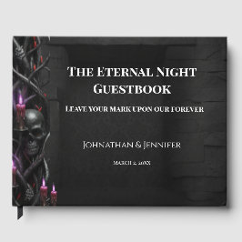Livro De Visitas Casamento de Romance Sombrio de Vampiro Gótico de