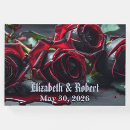 Livro De Visitas Casamento de Rosas góticos