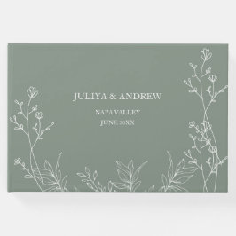 Livro De Visitas Casamento de Saga Green Trendy