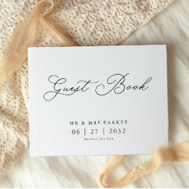 Livro De Visitas Casamento de Script de Caligrafia Tradicional Eleg