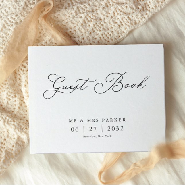 Livro De Visitas Casamento de Script de Caligrafia Tradicional Eleg (Criador carregado)