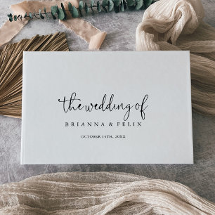 Livro De Visitas Casamento de Script de Rico Elegante para Caligraf