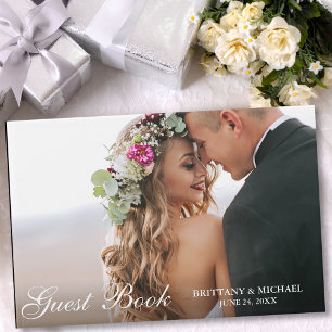 Livro De Visitas Casamento de Script Elegante