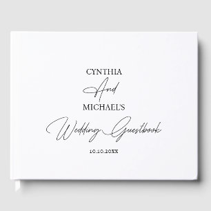 Livro De Visitas Casamento de Script Manuscrito Simples