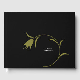 LIVRO DE VISITAS CASAMENTO DE TULIP OLIVO E PRETO MOD