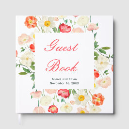 Livro De Visitas Casamento de Tulipas e Narcisos na Primavera