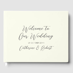 Livro De Visitas Casamento de Túneis de Cavalo Azul-Chic, Elegante