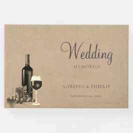 Livro De Visitas Casamento de Vinha de Vinho Russo
