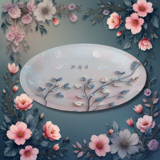 Livro De Visitas casamento do Branch, cor-de-rosa e tom pérola