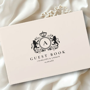 Livro De Visitas Casamento do Monograma Específico do Cliente