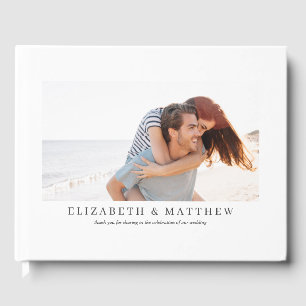 Livro De Visitas Casamento Dois Fotos Personalizados Elegantes Mo