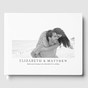 Livro De Visitas Casamento Dois Fotos Personalizados Elegantes Mo