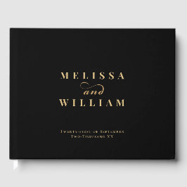 Livro De Visitas Casamento Dourado Elegante
