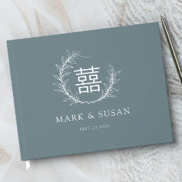 Livro De Visitas Casamento Dupla Felicidade Chinês Moderno