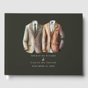 Livro De Visitas Casamento Elegante de Gay Dois Nascentes em Traços