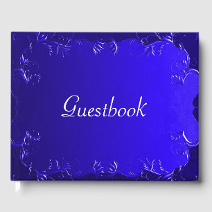 Livro De Visitas Casamento elegante dos azuis marinhos