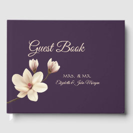Livro De Visitas Casamento Elegante e Chique de Magnólia