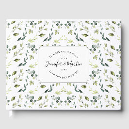 Livro De Visitas Casamento Elegante Eucalyptus & Greenery