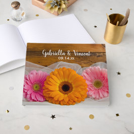 Livro De Visitas Casamento entre Rustic Daisy Trio e Barn Wood Coun
