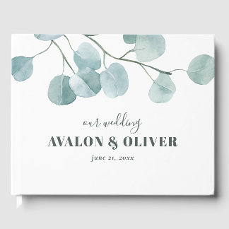 Livro De Visitas Casamento Eucalyptus Dólar