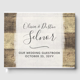 Livro De Visitas Casamento Farmhouse Rustic Wood Vintage