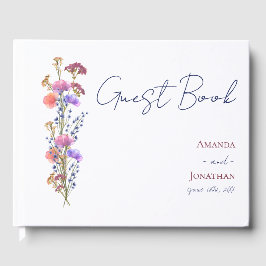 Livro De Visitas Casamento Floral Acrílico De Delicado Russo