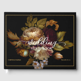 Livro De Visitas Casamento Floral Dark do Velho Mundo