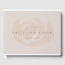 Livro De Visitas Casamento Floral de Subtilidade de Aquarela