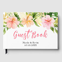 Livro De Visitas Casamento Floral na Selva Tropical