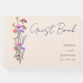 Livro De Visitas Casamento Floral Rustic Beige Acrylic
