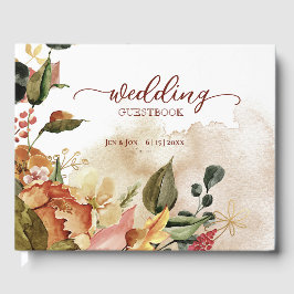 Livro De Visitas Casamento Floral Rustic Fall