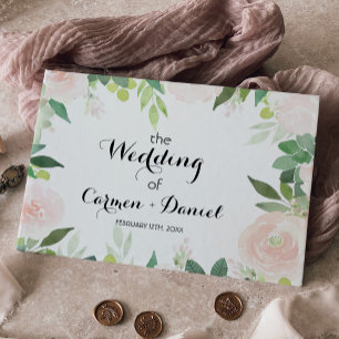 Livro De Visitas Casamento floral tropical moderno