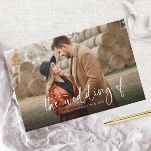 Livro De Visitas Casamento Foto Casal Caligrafia Moderna