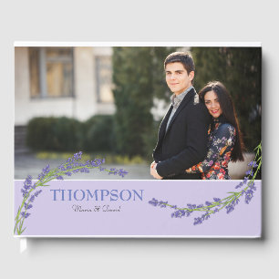 Livro De Visitas Casamento Foto Levander Roxo Romântico