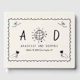 Livro De Visitas Casamento Francês Manuscrito Manuscrito