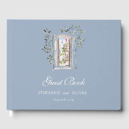 Livro De Visitas Casamento Italiano Mediterrâneo com Aquarela Paste