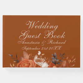 Livro De Visitas Casamento Laranja Queimado