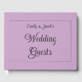 Livro De Visitas Casamento Lilac Personalizado