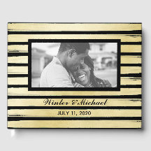 Casamento listrado de pintura preta e dourada em f