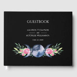 Livro De Visitas Casamento Metafísico Floral de Rosas Rosa de Fase 