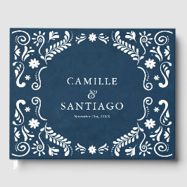Livro De Visitas Casamento Mexicano Blue Talavera